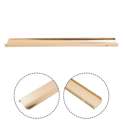 Kitchen cabinet door handles gold concealed finger pull 2