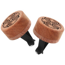 2Pcs Wooden Car Vent Clips Brown Air Freshener Essential Oil Diffuser