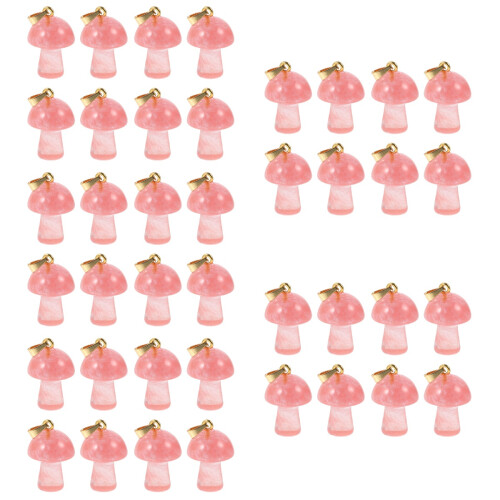 40Pièces Charms Champignon Pour Colliers Et Bracelets