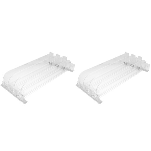 6Pcs Transparent Drink Shelf Pusher Plastic Organizer for Shops