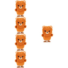 5Pièces Jouets Ours En Peluche Marron À Remontoir Pour Jeux Et Décor