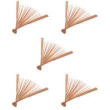 5Pièces Éventails Pliables En Bambou Kaki Cadre DIY Pour Accessoires