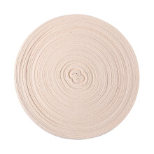 1Rouleau Ruban Coton Beige Décoratif Solide Tissu Pour DIY Artisanat