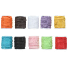 20Pcs Waxed Cotton Cord for Jewelry Making 1Mm Durable Assorted Colors