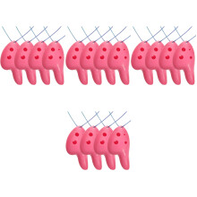 16Pcs Kids 6-Hole Pink Plastic Ocarina Beginner Musical Learning Tool
