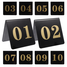 20Pcs Clear Acrylic Table Numbers for Wedding Multi-Color Double-Sided