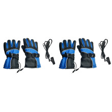 2Pcs Blue Riding Heating Gloves Waterproof Heated Winter Riding Gloves
