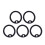 16Pcs Black Silicone Dog Tag Silencers Durable Silence Circles 1