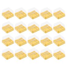 300Pcs Golden Egg-Yolk Puff Holders Eco-Friendly Plastic Cake Boxes