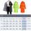 High Visibility Long Construction Jacket Reflective Rain Jacket Rain Coat Gear 3
