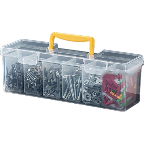 Clear Tool Organizer Set 7-Piece Interlocking Plastic 1