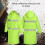High Visibility Long Construction Jacket Reflective Rain Jacket Rain Coat Gear 8