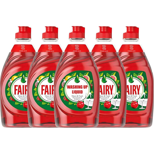 Fairy Fairy Washing Up Liquid  Pomegranate  Grapefruit 320ml Pack of 5
