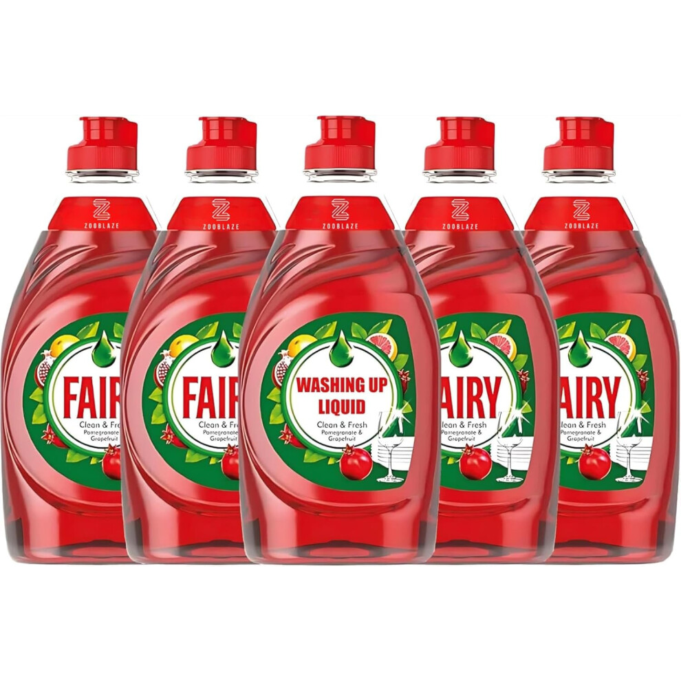 Fairy Washing Up Liquid Pomegranate Grapefruit 320Ml Pack Of 5