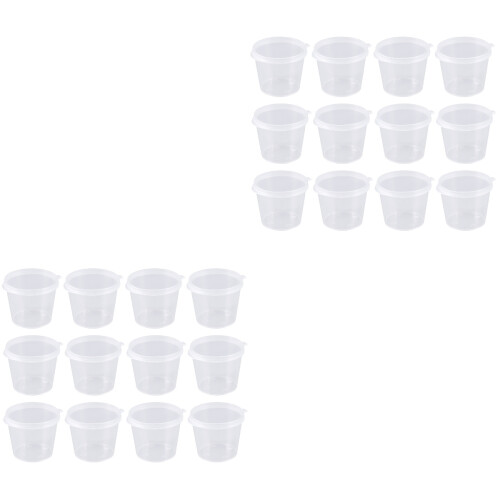 200St Transparante Wegwerp Cups Met Wit Voor Opslag 2
