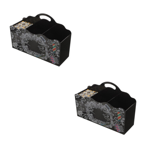 2Pièces Range-Ciseaux De Bureau Noir ABS Pratique Pour Coiffeurs