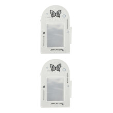 2Pcs White Photo Card Holder Mini Album with Funny Design Surface