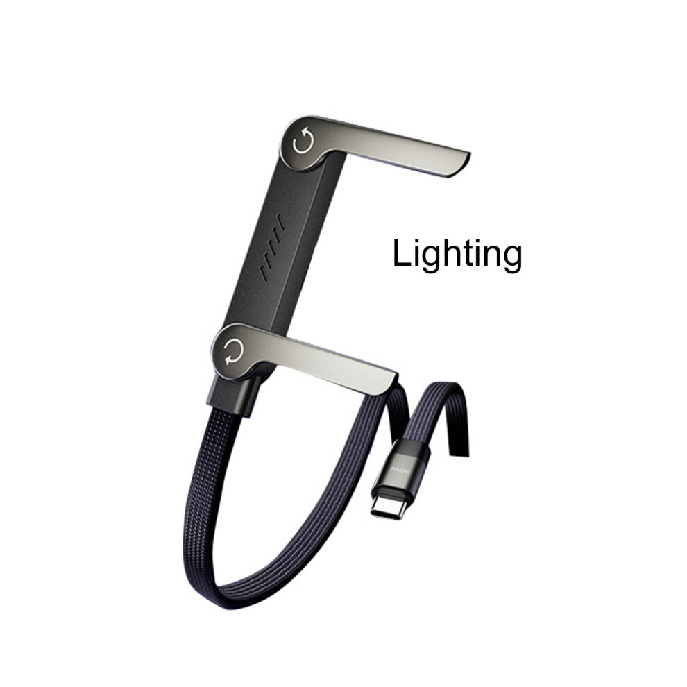 2026 Upgraded 30W Braided Fast Charge Usb-C Cable With Built-In Stand, T-Shaped Foldable, 90 Right Angle, 5Ft, Compatible With Usb-C Devices 9551475485591