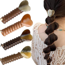 Soft Elastic Spiral Hair Ties for Thick Hair – 12 Pack