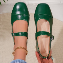 Scarpe Mary Jane in pelle Willtoo da donna, eleganti ballerine a punta quadrata con cinturino, comode scarpe da passeggio, scarpe eleganti in morbida