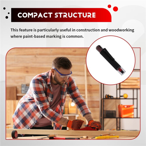 Solid Carpenter Pencil Woodworking Mechanical 3 Colors Refill Construction Marking Scriber Built-in Sharpener Black 1