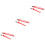 3Pairs Red Mountain Bicycle Mud Guards Flexible Easy-to-Install 5