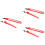 3Pairs Red Mountain Bicycle Mud Guards Flexible Easy-to-Install 6