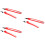 3Pairs Red Mountain Bicycle Mud Guards Flexible Easy-to-Install 7