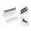 2Pcs Compact Aluminum Alloy Silver Storage Case Holder 7