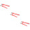 3Pairs Red Mountain Bicycle Mud Guards Flexible Easy-to-Install 8