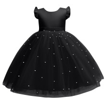 Småbørnspiger Tutu Sommerkjole Flæseærmer Fødselsdagsfestkjoler Børn Prinsesse Kommunionskjole Brudepige Bryllup Gallakjole 4-5 år