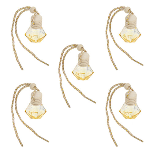 35Pcs Yellow Car Hanging Essential Oil Bottle Perfume Diffuser Pendant 1