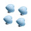 12Pcs Blue Ceramic Door Knobs Heart Shape Furniture Pulls for Home Use 10