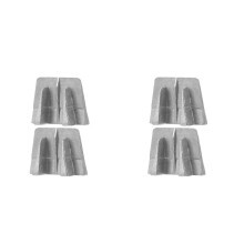 4Pcs Metal Handle Wedges Aluminum Repair Accessories Silver