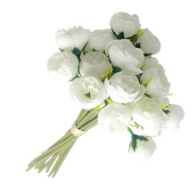 2026 Nye Blush Fuskesilke Mini Ranunkel Bulk Kunstige Blomster til DIY Rosa Buketter, Borddekorasjoner, Utdrikningslagdekorasjon — Kompatibel med