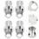 60Pcs Silver Round Ear Clips Earring Converter Clip on Comfortable 1
