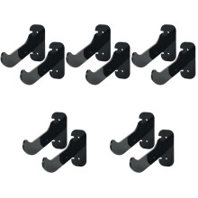 10Pcs Black Wall Storage Rack for Yoga Mats Foam Rods Acrylic
