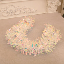 Christmas Tinsel Garland, 70.86in, Shatterproof PVC for Tree, Doorway, Mantle, Staircase, Holiday Decor & Backdrops