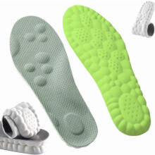 Mjuka elastiska, andningsbara skoinlägg – 4D Memory Foam Cloud-inlägg med stöd för hålfoten, dämpad komfort för män och kvinnor, passar