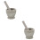 2Sets Grey Plastic Mortar and Pestle Set for Kitchen Use 1