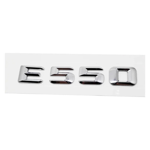 Emblema adesivo com a letra do número da mala traseira do carro, compatível com E300, E320, E350, E400, E420, E430, E500 e E550.