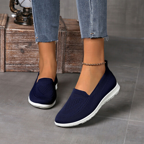 Γυναικεία Παπούτσια Τένις Willtoo, Γυναικεία Slip-on Flat Παπούτσια, Άνετα Πλεκτά