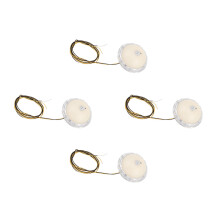 4Pcs Easy Install Silver Mini Ceiling Lights for Dollhouse Decoration