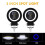 60W LED Motorrad-Scheinwerfer 6000K Wasserdicht 2er Pack 3