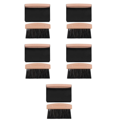5Sets Lightweight Small Dustpan and Brush with Beech Wood Handle