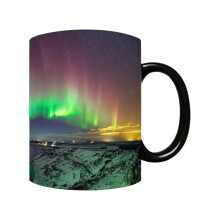 Coffee Cups - Coffee Mug Heat Changing Sensitive Mug Tea Cup Novelty Coffee Mugs For Women Men, 1*Northern Lights Temperature Sensitive Mug