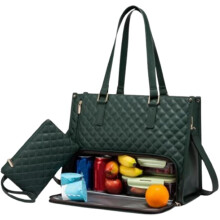 Sac à lunch 3 en 1 pour femme, avec compartiment pour ordinateur portable et boîte à lunch.