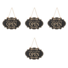 4 Pack Farmhouse Decor For The Kitchen Hanging Open Sign Black
