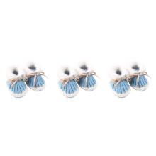 3Pairs Light Blue Baby Autumn Shoes Soft Cotton Prewalker for Toddlers