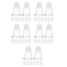 250Pcs White Plastic Boutonniere Pin Backs for Weddings and Parties